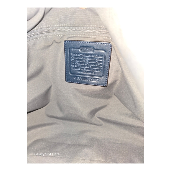 Coach Vintage Ergo Azul Blue Patent Leather Shoulder Bag - Picture 8 of 9